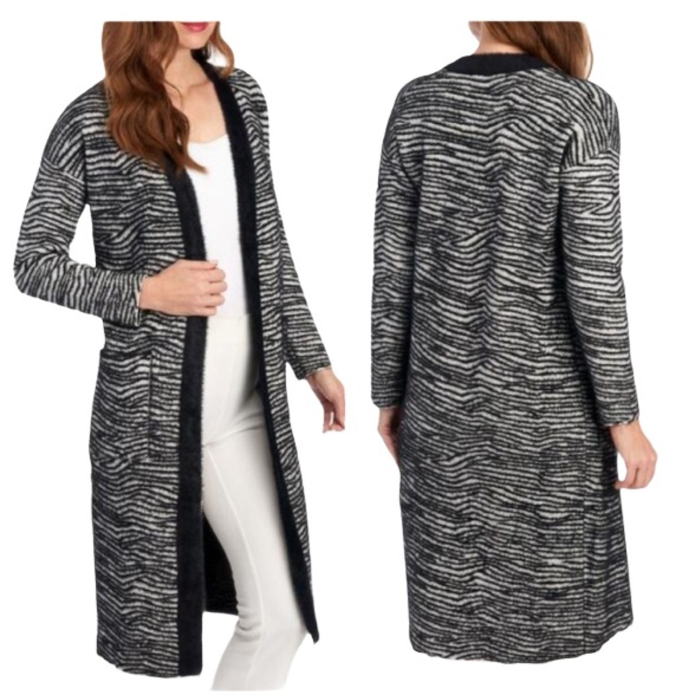 NWT Catherine Malandrino Zebra Open Front Cardiga… - image 15